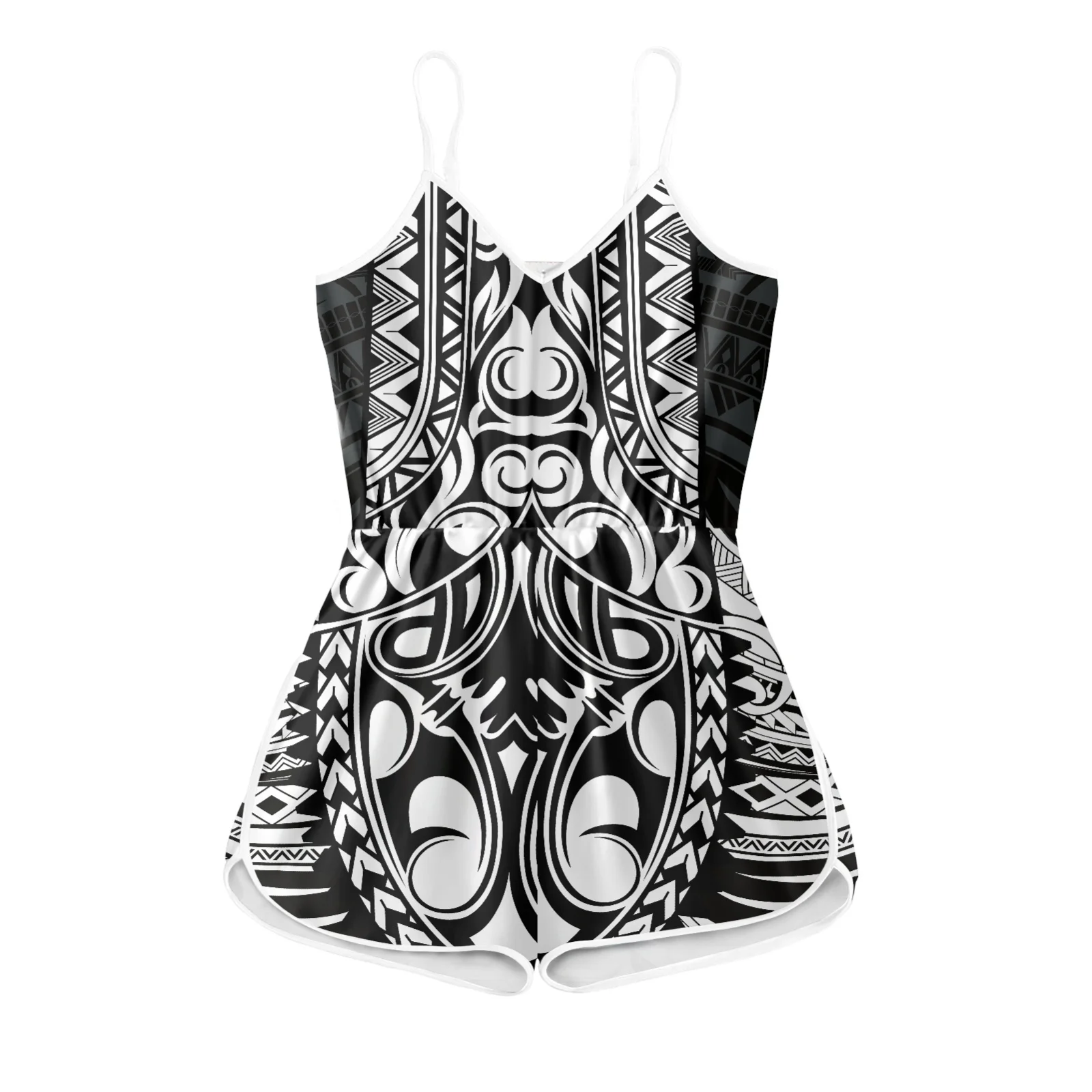 Polynesian Tribal Fijian Totem Tattoo Fiji Prints Art Vintage V-neck Sleeveless Stylish Seaside Banquet Suspender Jumpsuit Short
Polynesian Tribal Fijian Totem Tattoo Fiji Prints Art Vintage V-neck Sleeveless Stylish Seaside Banquet Suspender Jumpsuit Short