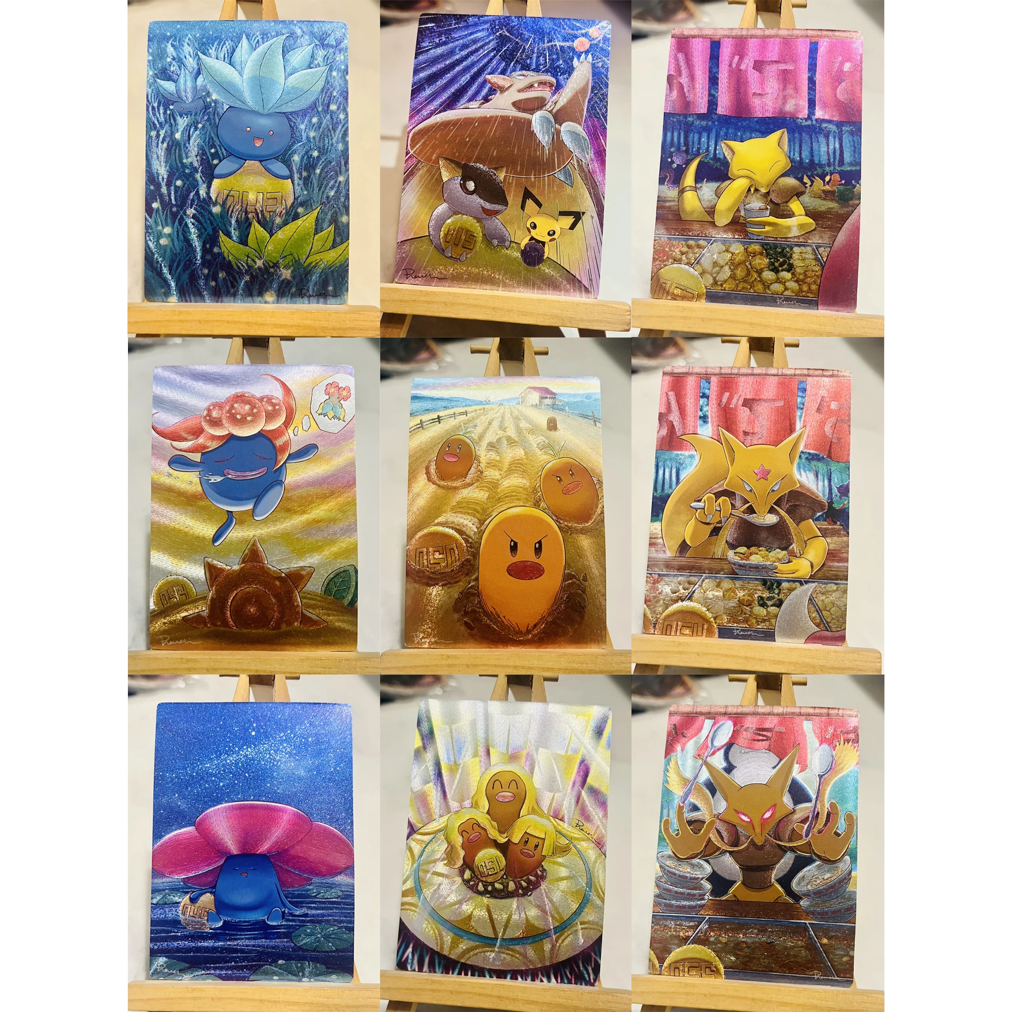 9 шт./набор, самостоятельная сборка, PTCG Alakazam Oddish Dugtrio, грубые флеш-карты, кавайная игра, аниме коллекционная карточка, Подарочная игрушка
9 шт./набор, самостоятельная сборка, PTCG Alakazam Oddish Dugtrio, грубые флеш-карты, кавайная игра, аниме коллекционная карточка, Подарочная игрушка