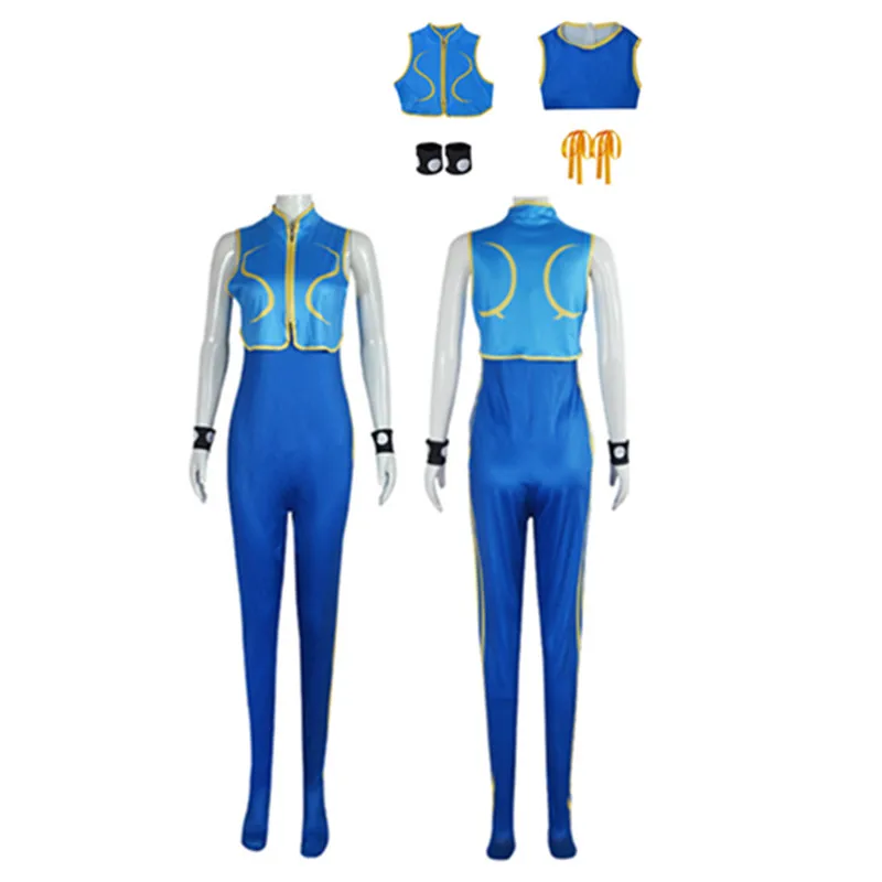 Костюм для косплея Chun-Li, женский комбинезон, жилет, наряды на Хэллоуин, карнавал, вечерние, Маскировочный костюм
Костюм для косплея Chun-Li, женский комбинезон, жилет, наряды на Хэллоуин, карнавал, вечерние, Маскировочный костюм
