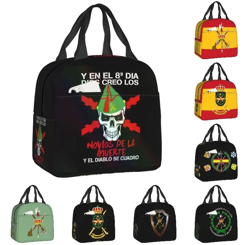 

Spanish Legion Bag Women Spain Coat of Arms Cooler Thermal Insulated Lunch Tote for Kids School Children Picnic Food Bags