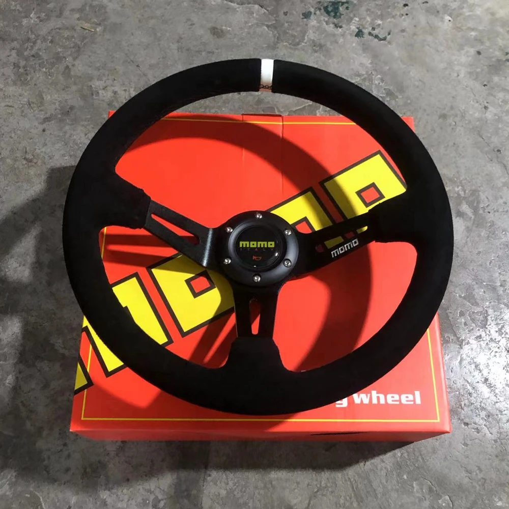 14Inch Universal Racing MOMO Steering Wheel Car Rally Drift Suede Leather JDM Steering Wheel Volantes For TOYOTA BMW VW HONDA 
14Inch Universal Racing MOMO Steering Wheel Car Rally Drift Suede Leather JDM Steering Wheel Volantes For TOYOTA BMW VW HONDA