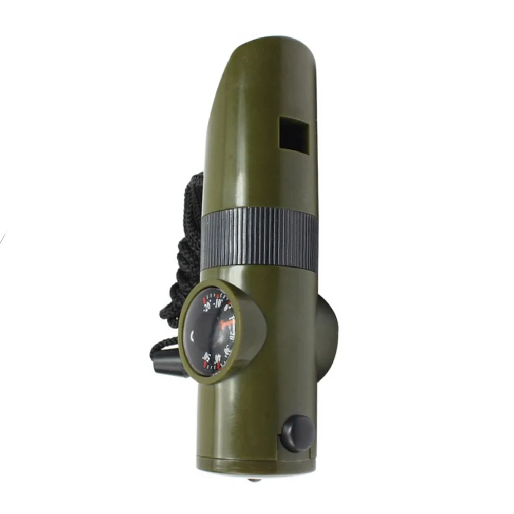 7 In 1 Whistle Army Green Thermometer Wear-resistance Camping LED Flashlight Magnifier Plastic Quality Durable
7 In 1 Whistle Army Green Thermometer Wear-resistance Camping LED Flashlight Magnifier Plastic Quality Durable