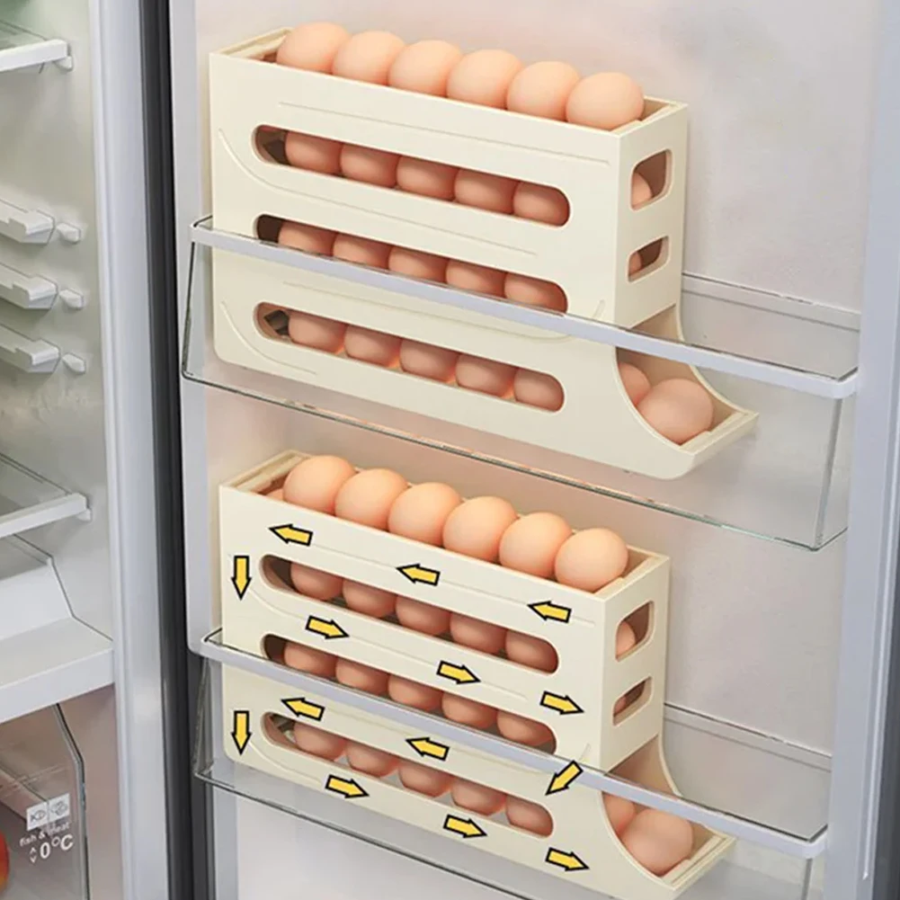 Automatic Scrolling Egg Rack Holder Storage Box Egg Basket Egg Containers Case Refrigerator Storage Organizer
Automatic Scrolling Egg Rack Holder Storage Box Egg Basket Egg Containers Case Refrigerator Storage Organizer