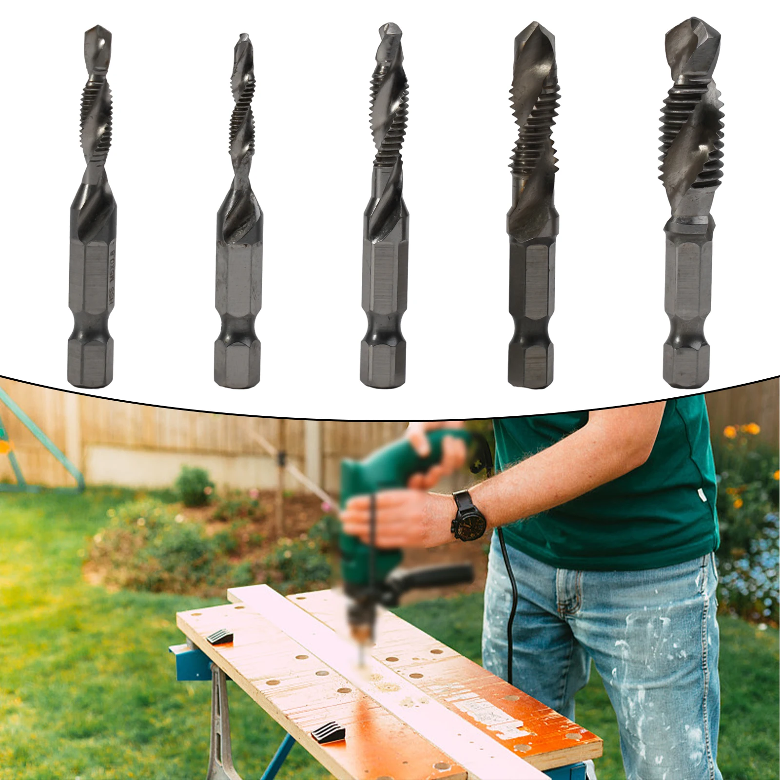 Metric Tap Tap Drill Bit Hand Tools M4-M10 Machine Screw Silver Spiral Threaded Bit 5pcs Compound Tap High Quailty
Metric Tap Tap Drill Bit Hand Tools M4-M10 Machine Screw Silver Spiral Threaded Bit 5pcs Compound Tap High Quailty