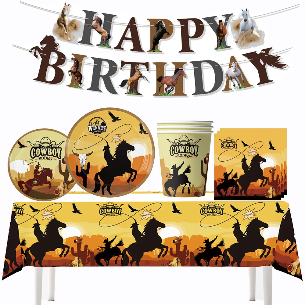 Western Cowboy Party Supplies Plates Wild West Decorations Tableware Plate Cup Napkin Birthday Baby Shower Party Decor
Western Cowboy Party Supplies Plates Wild West Decorations Tableware Plate Cup Napkin Birthday Baby Shower Party Decor