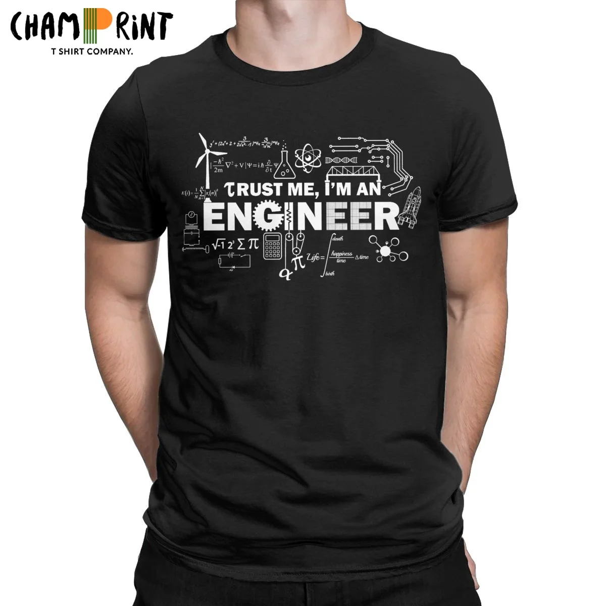 

Мужские Забавные футболки с надписью «Доверяй мне», «Я инженер», 100% хлопковая одежда, Винтажная футболка с коротким рукавом и круглым вырезом, идея для подарка, футболки