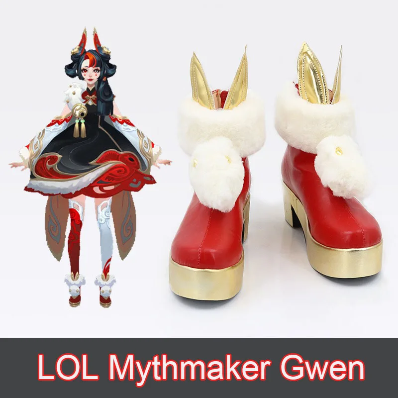 LOL Mythmaker Gwen Cosplay Costume Game LOL New Year Skin Red Rabbit Shoes Boots Accessoriest Halloween Christmas Party Outfits
LOL Mythmaker Gwen Cosplay Costume Game LOL New Year Skin Red Rabbit Shoes Boots Accessoriest Halloween Christmas Party Outfits