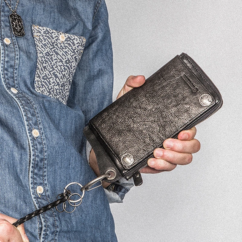 AETOO Wallet men's long leather card holder multi-card slot multi-function mobile phone bag retro leather small handbag large c
AETOO Wallet men's long leather card holder multi-card slot multi-function mobile phone bag retro leather small handbag large c