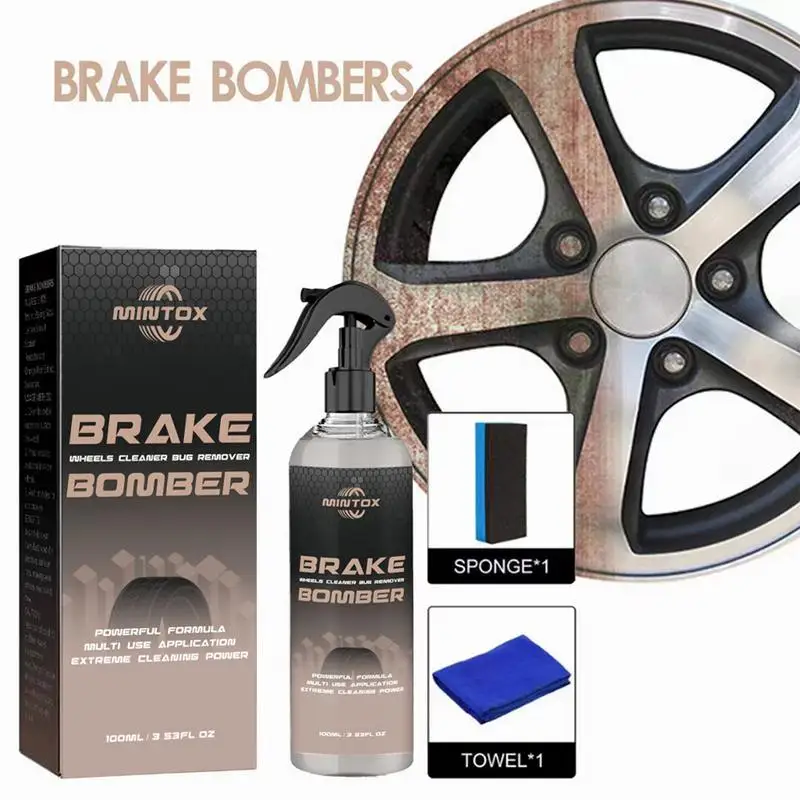 

Stealth Brake Bomber 100ml Powerful Brake Cleaner Spray Can with Sponge and Wipe Effective Brake Dust Remover Quite Brake Clean