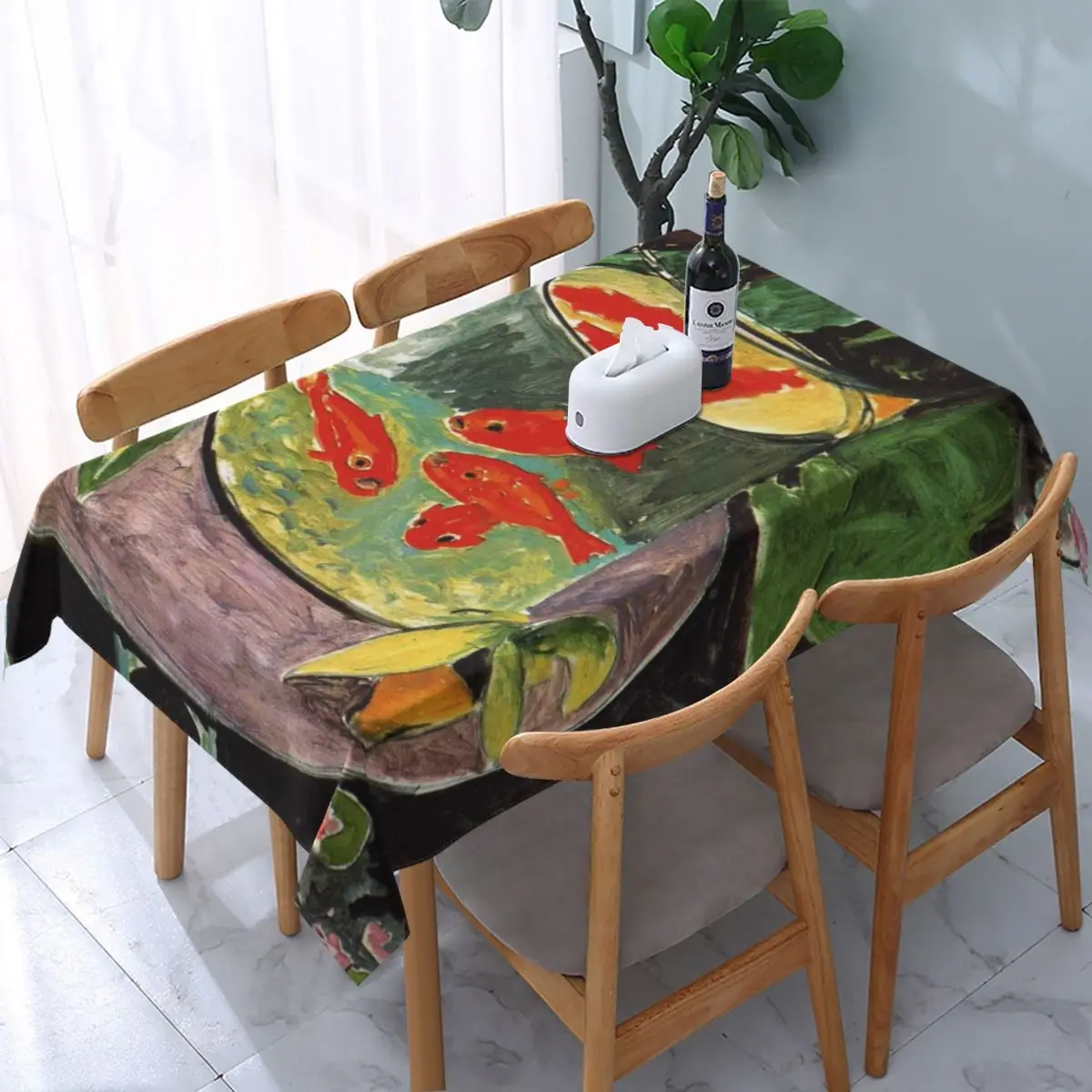 Henri Matisse Goldfish Tablecloth Rectangular Elastic Oilproof Table Cloth Cover for Party
Henri Matisse Goldfish Tablecloth Rectangular Elastic Oilproof Table Cloth Cover for Party