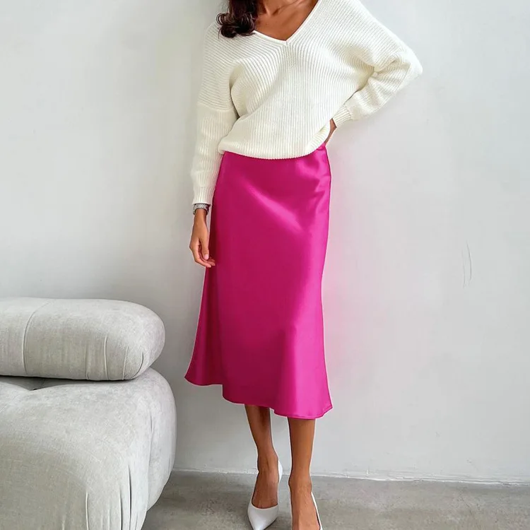 2023 New Arrival Women's Skirt Pink Fashion Midi Faldas Summer Clothing Elegant Stylish Female Long Skirt Chic Vintage
2023 New Arrival Women's Skirt Pink Fashion Midi Faldas Summer Clothing Elegant Stylish Female Long Skirt Chic Vintage