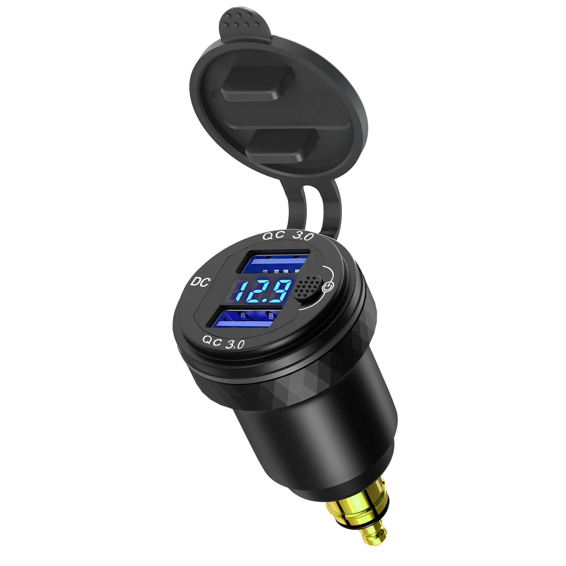 Suitable for BMW Euro motorbike usb car charger metal with voltage display car charger with button
Suitable for BMW Euro motorbike usb car charger metal with voltage display car charger with button