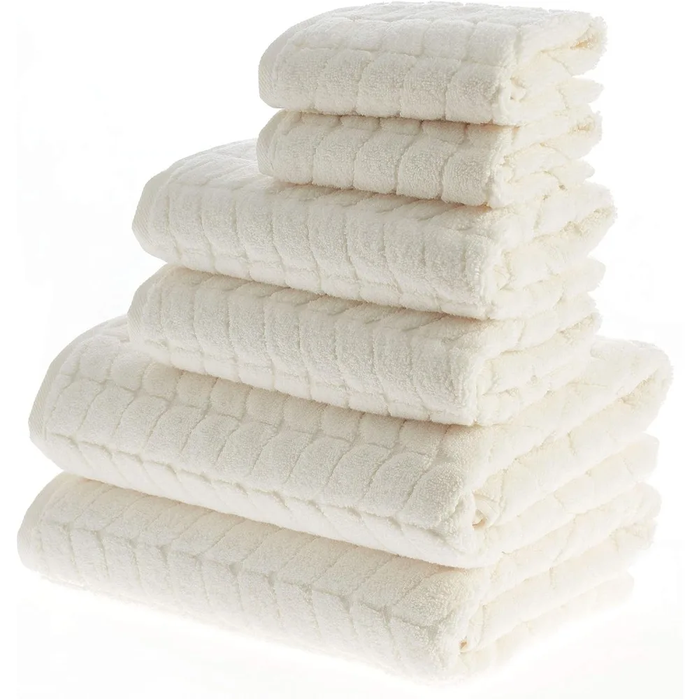 100%Turkish Cotton Jacquard Luxury Towel Set Ultra-Soft,Absorbent Luxury Durable Turkish Towels Set(Cream,6 pcs Towel Set)
100%Turkish Cotton Jacquard Luxury Towel Set Ultra-Soft,Absorbent Luxury Durable Turkish Towels Set(Cream,6 pcs Towel Set)