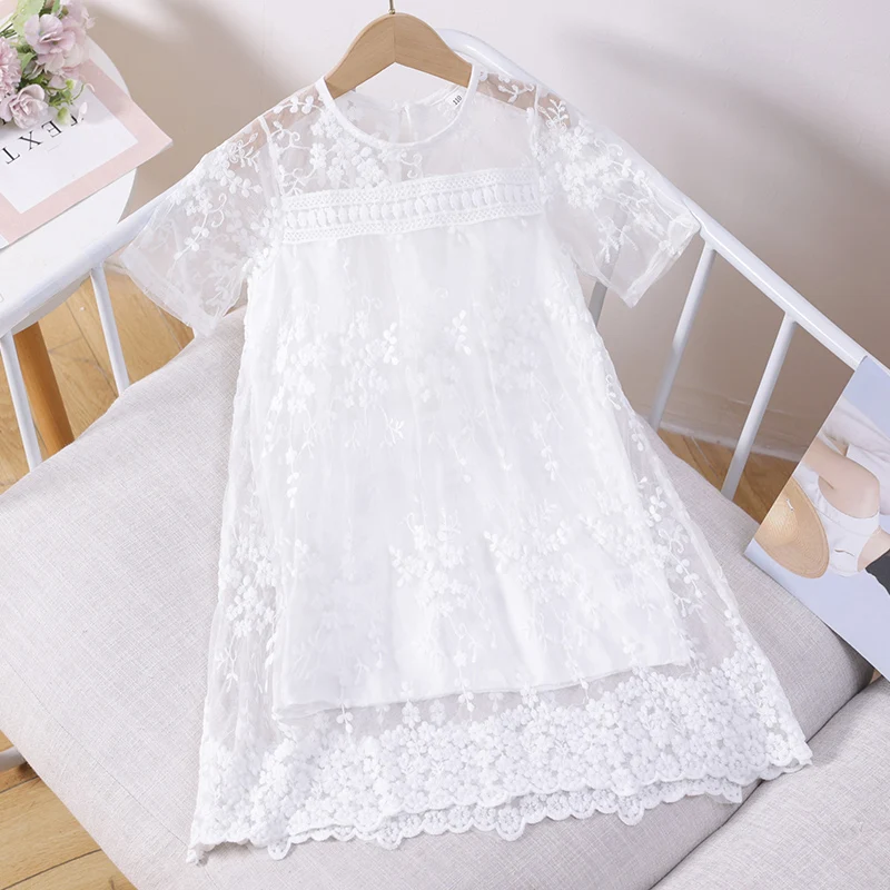 Summer Kids White Lace Dresses for Girls Party Dress Baby Children Clothes for Teenagers Costumes Short Sleeve 4 6 8 10 12 Years
Summer Kids White Lace Dresses for Girls Party Dress Baby Children Clothes for Teenagers Costumes Short Sleeve 4 6 8 10 12 Years