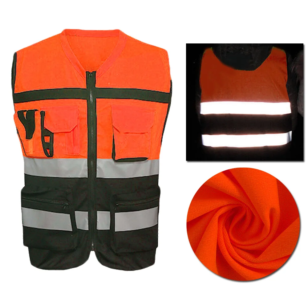 Men's Reflective Strip Multi-Pocket Traffic Safety Overalls Tops Sanitary Transportation Clothing Contrasting Mens Vest Jacket
Men's Reflective Strip Multi-Pocket Traffic Safety Overalls Tops Sanitary Transportation Clothing Contrasting Mens Vest Jacket