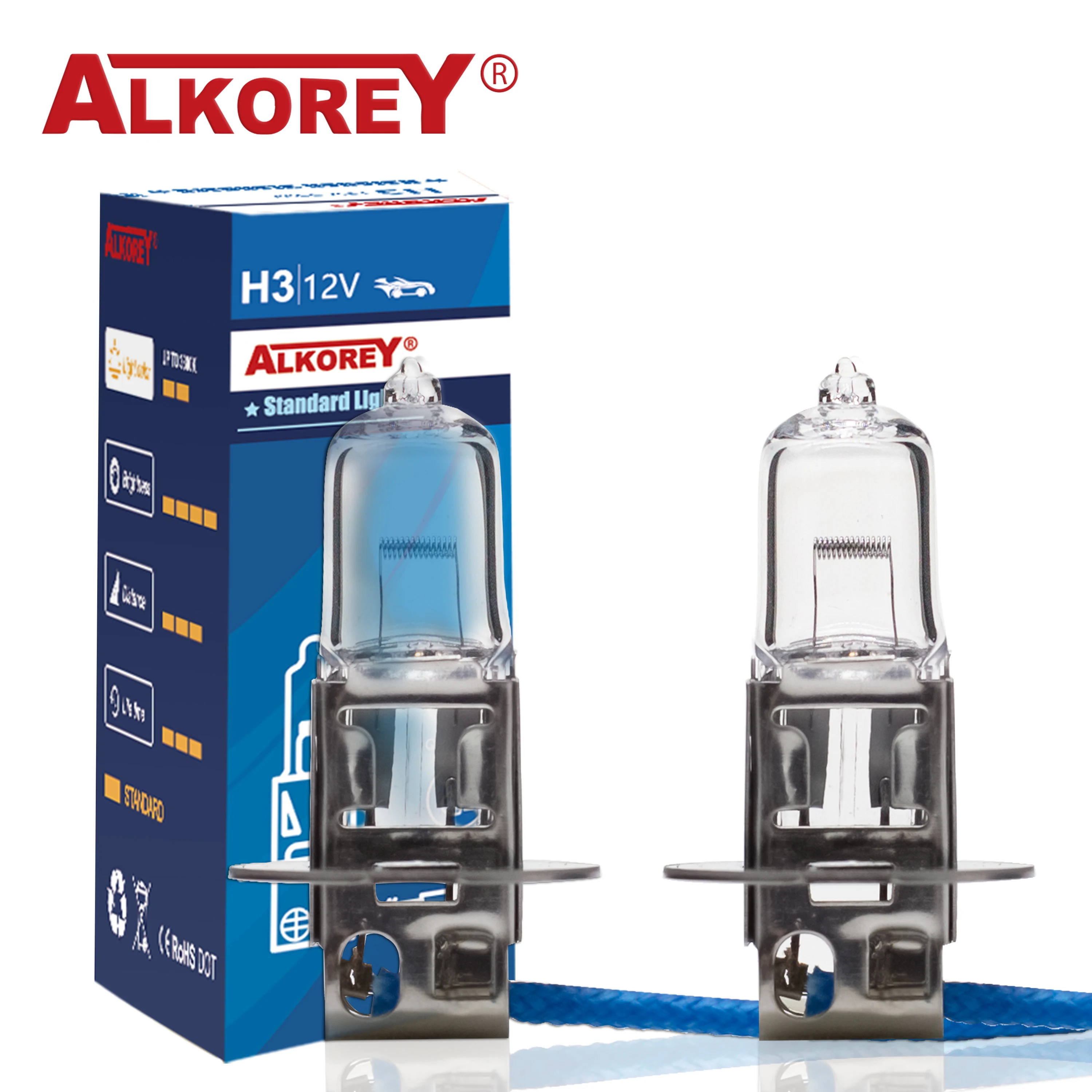 Alkorey 2PCS H3 12V 55W Clear Auto Headlight Bulbs Warm White 3350K Car Fog Lights Halogen Lamps
Alkorey 2PCS H3 12V 55W Clear Auto Headlight Bulbs Warm White 3350K Car Fog Lights Halogen Lamps