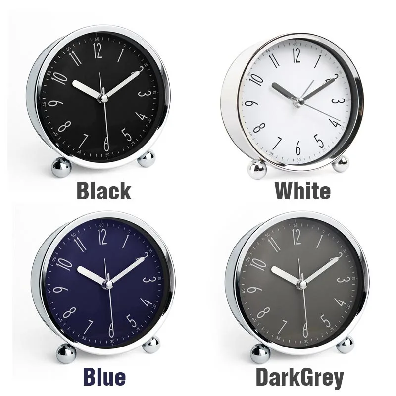 Desk Clock Alarm Bedside Quartz Clock Round Shape Metal Shell Silent Clocking Sweep Second Simple Design
Desk Clock Alarm Bedside Quartz Clock Round Shape Metal Shell Silent Clocking Sweep Second Simple Design