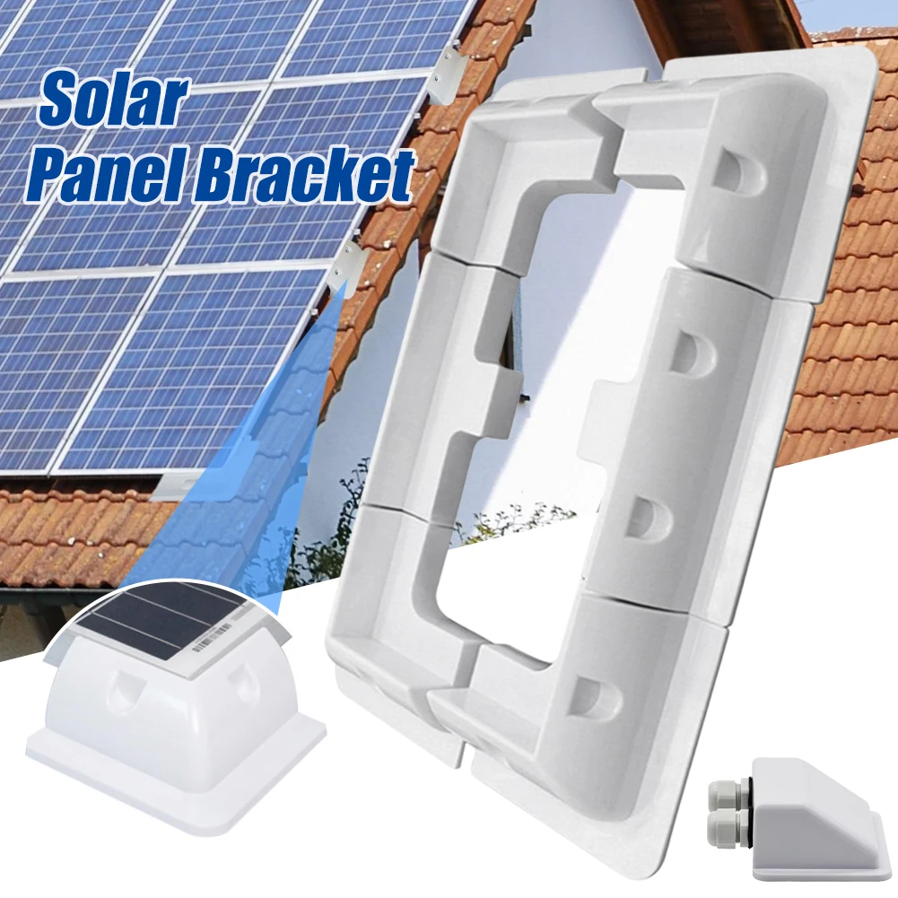 

Solar Panel Mounting Bracket 7Pcs Corner Bracket with Sides Junction Box Drill-Free for Roof of RV Caravan Camper Deck of Yacht