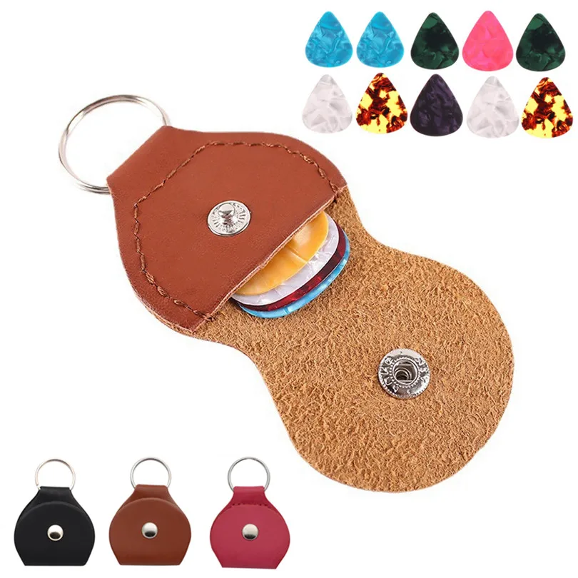 PU Leather Guitar Picks Holder Case with 10pcs Multicolor Guitar Picks, Keychain Plectrum Bag Picks Set 3 Colors Optional
PU Leather Guitar Picks Holder Case with 10pcs Multicolor Guitar Picks, Keychain Plectrum Bag Picks Set 3 Colors Optional