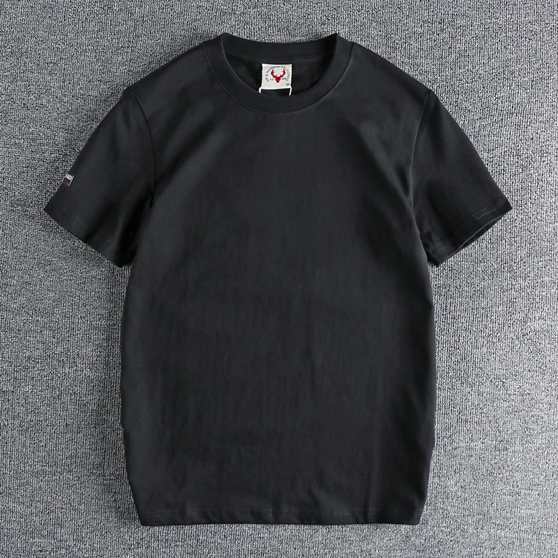 Летняя новая американская Ретро футболка с коротким рукавом и круглым вырезом, однотонная мужская модная простая повседневная спортивная футболка из 100% хлопка с эффектом потертости 
Летняя новая американская Ретро футболка с коротким рукавом и круглым вырезом, однотонная мужская модная простая повседневная спортивная футболка из 100% хлопка с эффектом потертости