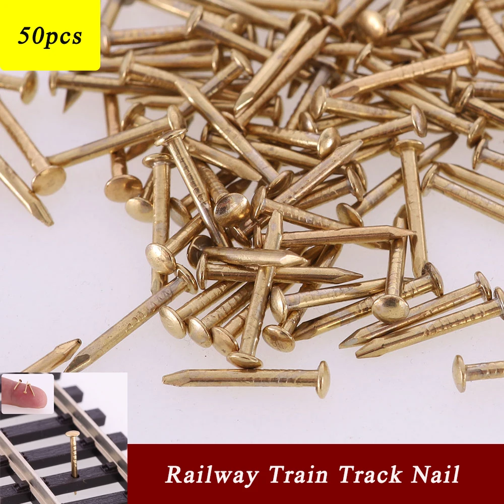 50pcs 1:87 HO Scale Model Railway Train Track Nail Snag Accessories DIY Metal Snag Fixing Nails
50pcs 1:87 HO Scale Model Railway Train Track Nail Snag Accessories DIY Metal Snag Fixing Nails