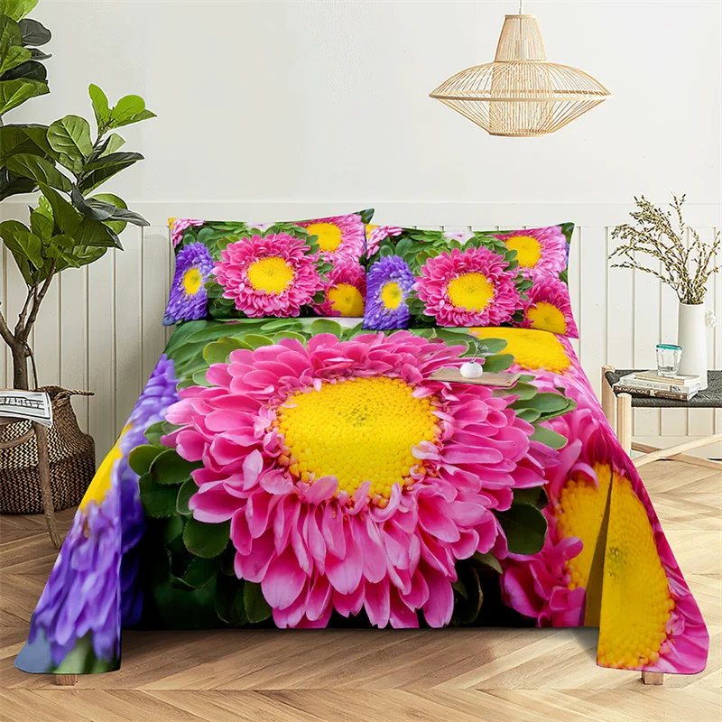 

Home Bedsheets Chrysanthemum Single Bedsheet Fashion Design Flowers Sheets Queen Size Bed Sheets Set Bed Sheets and Pillowcases