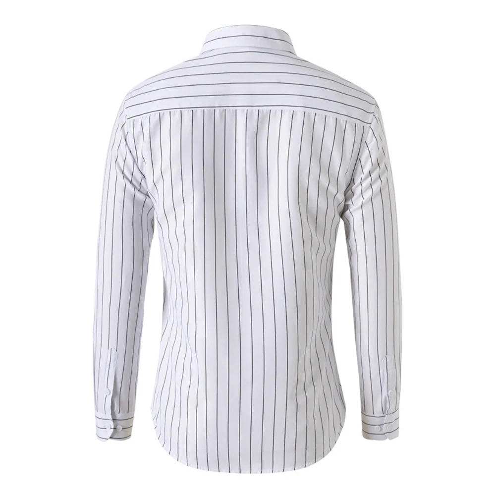 Mens Long Sleeve Blouse Button Up Shirt Casual Striped Baggy Tops Slight Stretch Casual Lapel Shirt Men Clothing
Mens Long Sleeve Blouse Button Up Shirt Casual Striped Baggy Tops Slight Stretch Casual Lapel Shirt Men Clothing