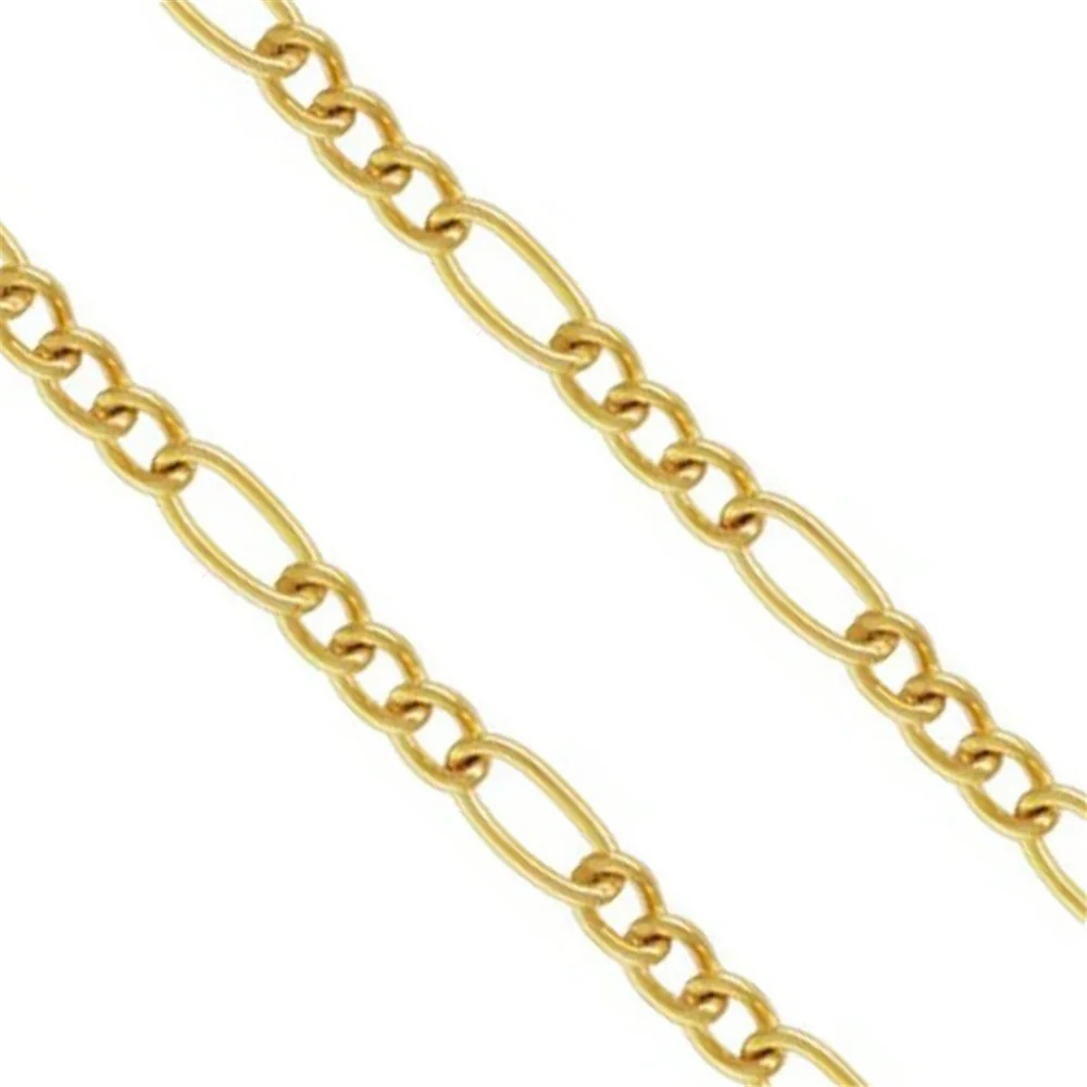 

14K Gold Filled Bulk Unfinished 3+1 Links Figaro Chain for Necklace Footage 3.28ft(about 1m)