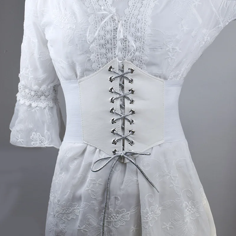 

Французский пояс с поясом, женская верхняя одежда, юбка, рубашка, эластичный и Эластичный Бант, широкий пояс с пятиконечной звездой