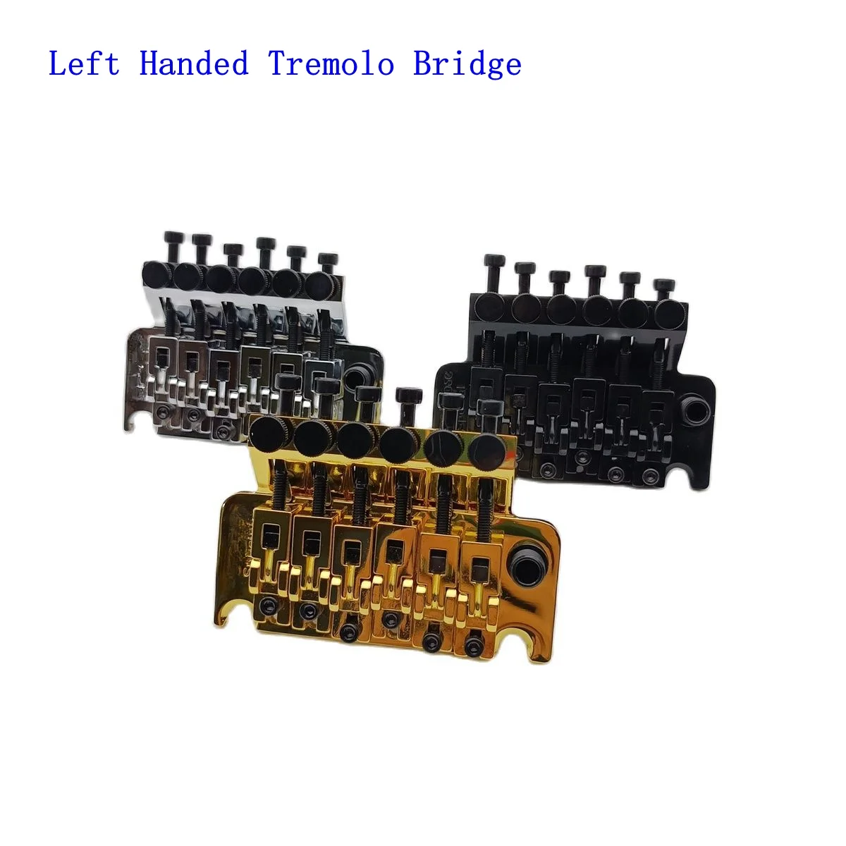 Left Handed Tremolo Bridge Double Locking Tremolo System Bridge Stainless Block Length 34mm Made in Korea 
Left Handed Tremolo Bridge Double Locking Tremolo System Bridge Stainless Block Length 34mm Made in Korea
