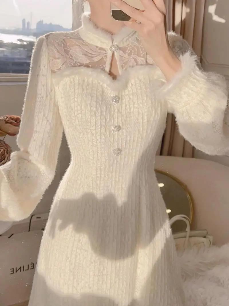 2024 new chinese style improved qipao tea dress for women garceful autumn and winter white base dress improved qipao dress
2024 new chinese style improved qipao tea dress for women garceful autumn and winter white base dress improved qipao dress