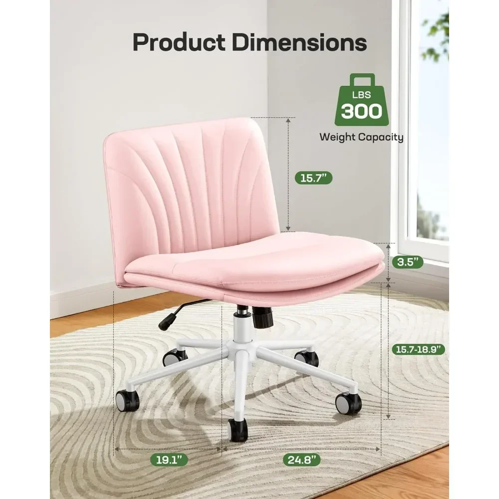 Armless-Office Chair With WheelsPU Leather Cross Legged Wide Chair Comfortable Adjustable Swivel Computer Task Chairs
Armless-Office Chair With WheelsPU Leather Cross Legged Wide Chair Comfortable Adjustable Swivel Computer Task Chairs