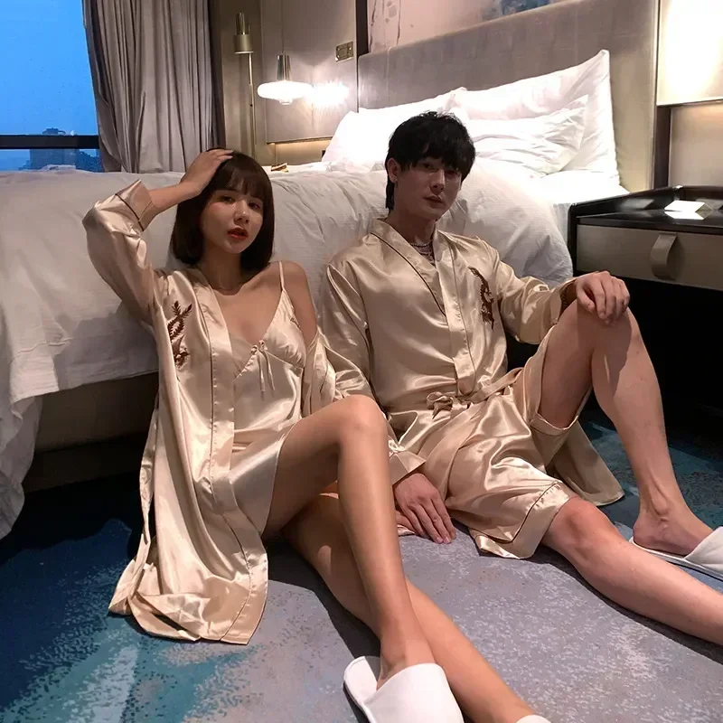 Pijama Pajama Robe Robe+nightdress Sets Couple Family & Pajamas Night Sleepwear Shorts Silk Suit Satin Lover +
Pijama Pajama Robe Robe+nightdress Sets Couple Family & Pajamas Night Sleepwear Shorts Silk Suit Satin Lover +