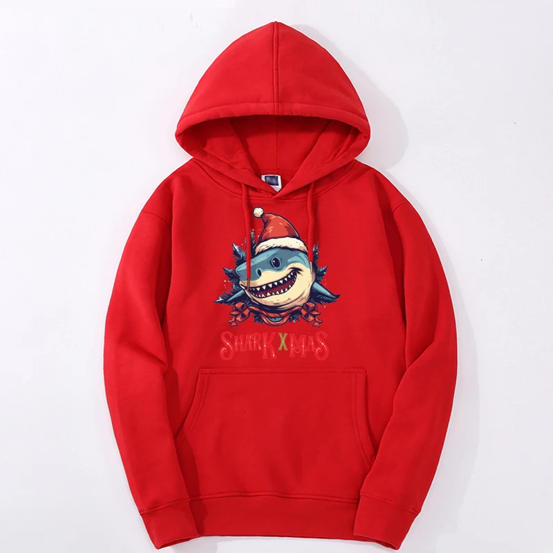Festive Fins Sharkmas Hoodies Delight Christmas Standard Warm Pullover Loose Clothes Unisex Xmas Style Long Sleeves Pullovers
Festive Fins Sharkmas Hoodies Delight Christmas Standard Warm Pullover Loose Clothes Unisex Xmas Style Long Sleeves Pullovers