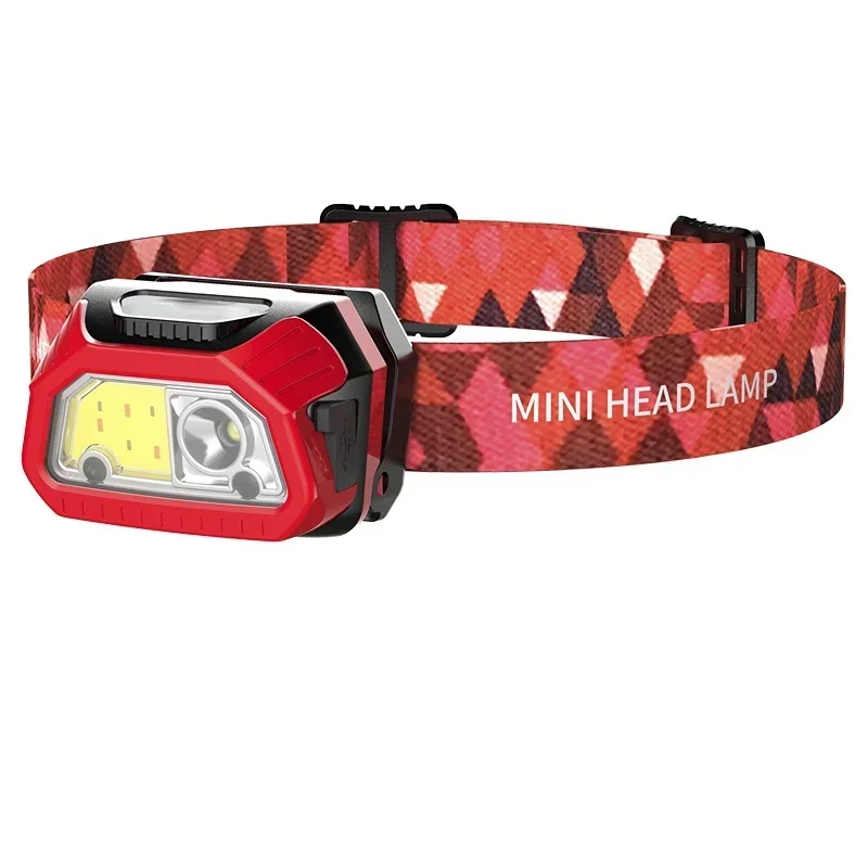 

COB LED Super Bright Head Lamps, LED Headlamp Flashlights, with Red Lights and 5 Modes, IPX6 Waterproof for Adults and Kids