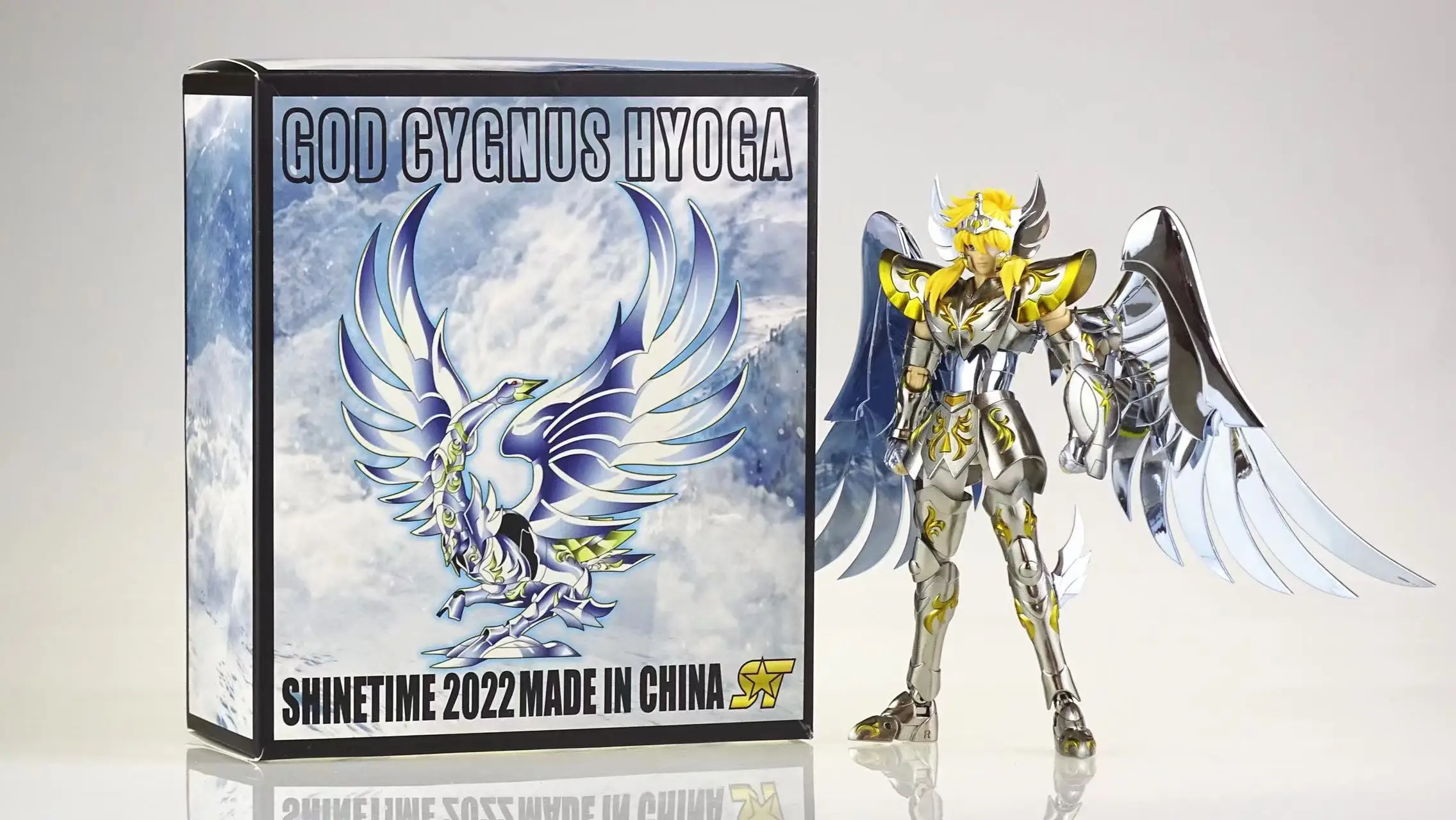 ST Saint Seiya GOD CYGUNS HYOGA SHINETIME Saint Cloth Myth EX PVC Action Figures Anime Figurine Toys
ST Saint Seiya GOD CYGUNS HYOGA SHINETIME Saint Cloth Myth EX PVC Action Figures Anime Figurine Toys