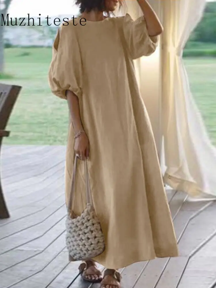 New Summer 2023 Women's Dress Retro Elegant Off Shoulder Long Dress Korean Fashion Oversize Casual Loose Streetwear Robe Dress
New Summer 2023 Women's Dress Retro Elegant Off Shoulder Long Dress Korean Fashion Oversize Casual Loose Streetwear Robe Dress