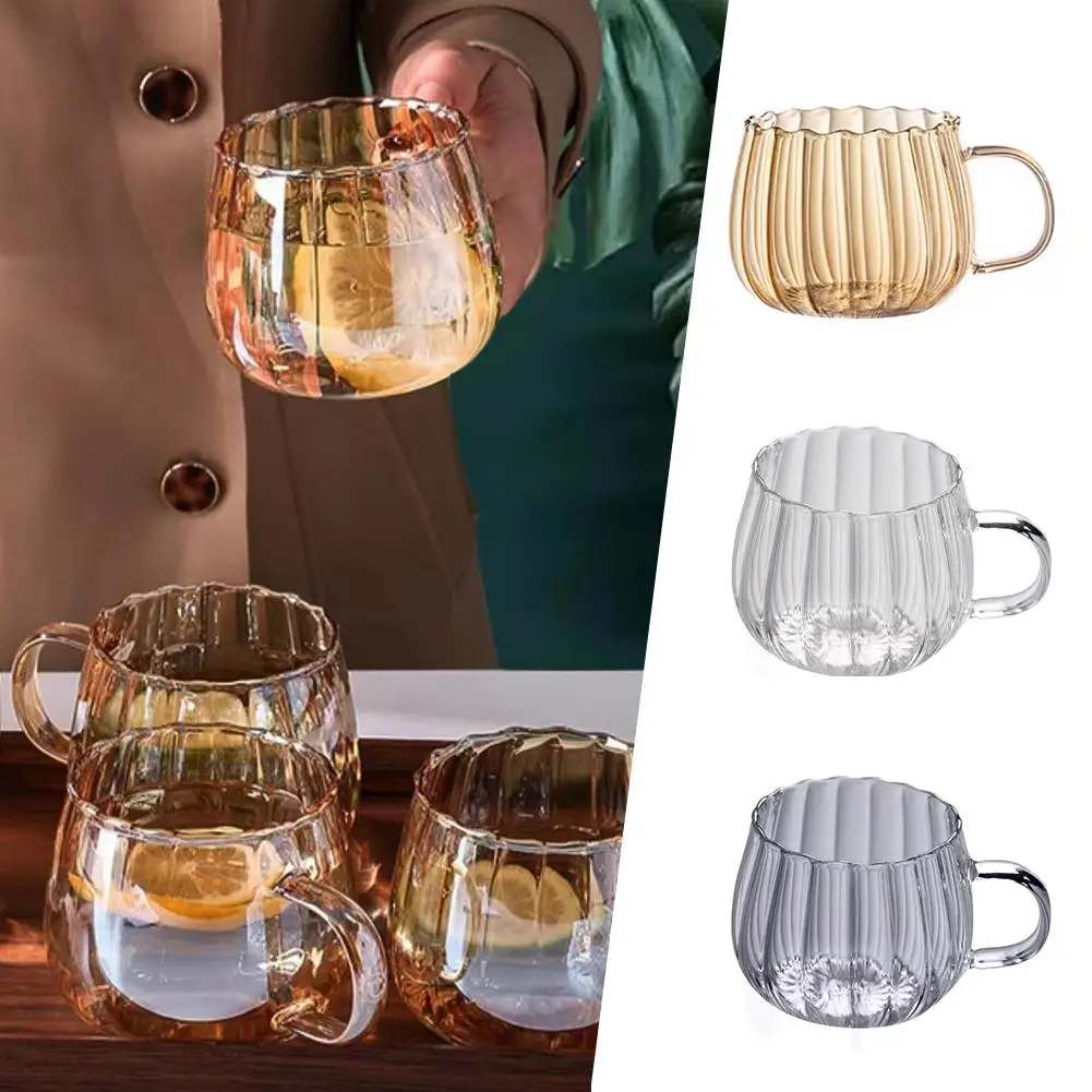 350ml Household Vertical Striped Transparent Heat Resistant Cup Clear Tea Mug Oatmeal Cup Flower Milk Drinking Coffee Cup M9H2
350ml Household Vertical Striped Transparent Heat Resistant Cup Clear Tea Mug Oatmeal Cup Flower Milk Drinking Coffee Cup M9H2