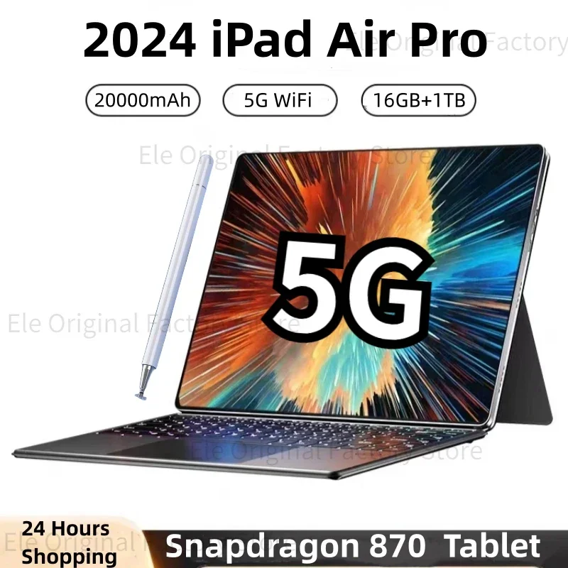 

2024 Original Tablet iPad Air Pro 12 Inch 16GB RAM 1TB ROM tablet Android 13 Core Pad Tablet PC Phone Dual Wifi tablette android