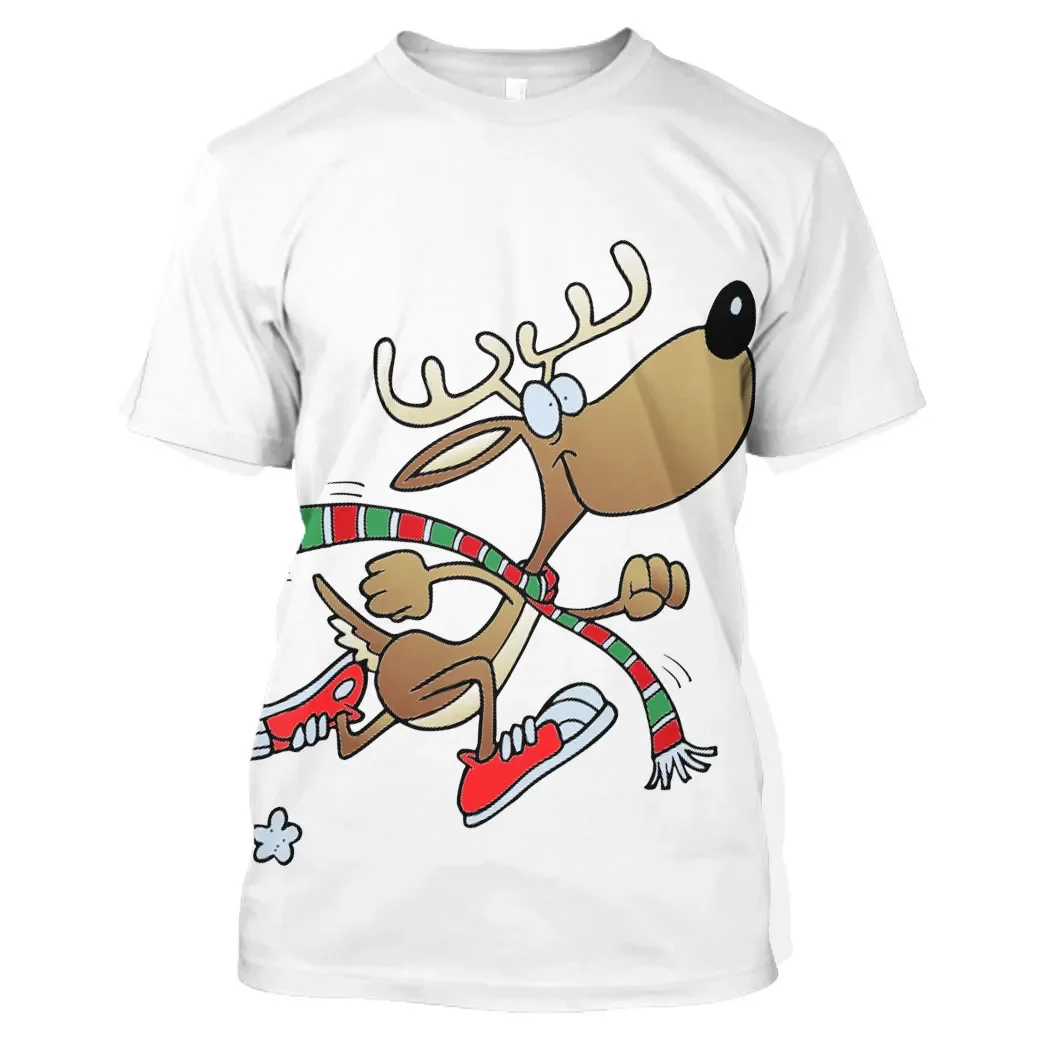 O-neck Short Sleeve Tops New Year Party Christmas Clothing Hip Hop Trend Children T-Shirt Cartoon Elk Print Men's T Shirt
O-neck Short Sleeve Tops New Year Party Christmas Clothing Hip Hop Trend Children T-Shirt Cartoon Elk Print Men's T Shirt
