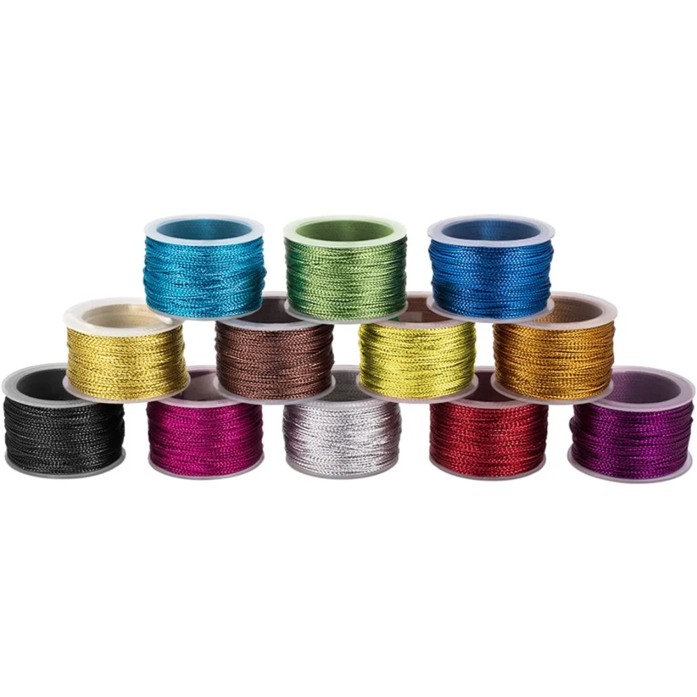 12 Rolls Nylon Metallic Tinsel Cords 252 Yards 1mm Ribbon Cord Gift Wrap Ribbon Metallic Cord Packaging Rope Braids Hair Cords
12 Rolls Nylon Metallic Tinsel Cords 252 Yards 1mm Ribbon Cord Gift Wrap Ribbon Metallic Cord Packaging Rope Braids Hair Cords