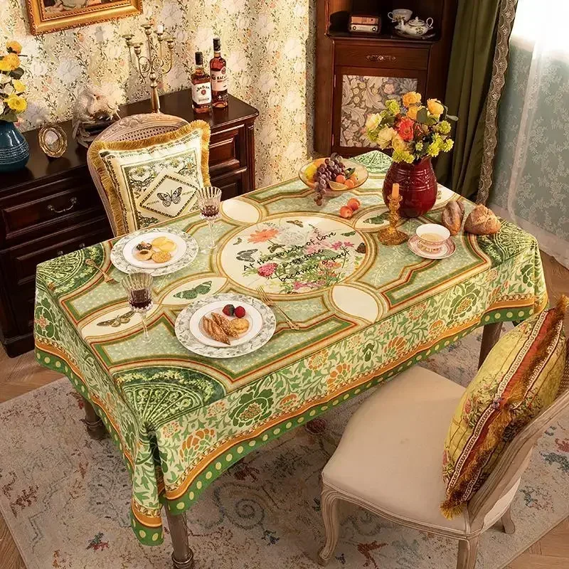 

Скатерть из синели для элегантного украшения столовой и защитного стола, скатерть для ковра, льняная кухонная прямоугольная ткань
