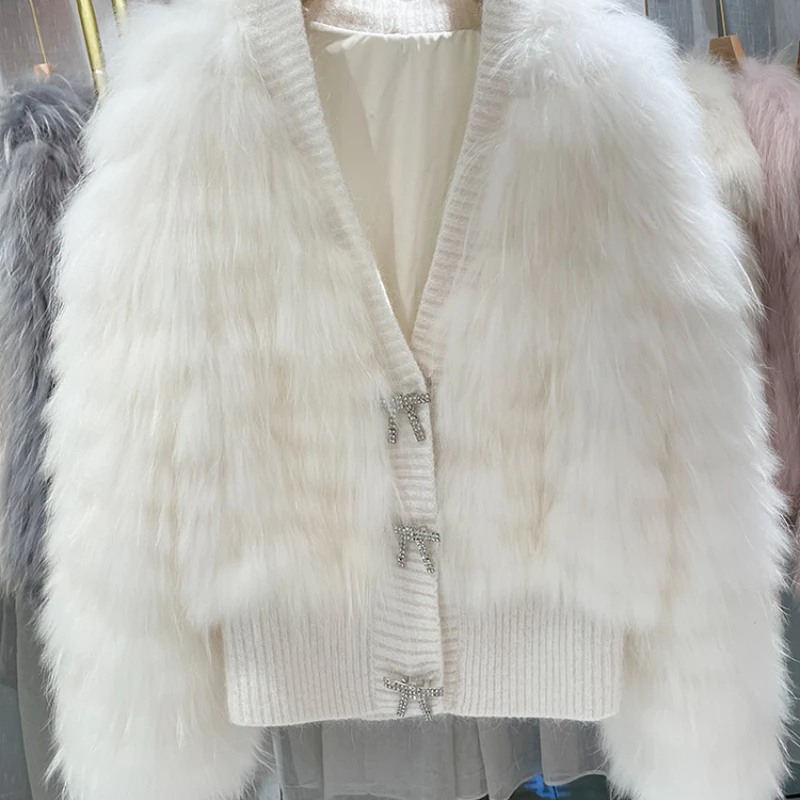 2023 New Ladies luxury real Raccoon Fur Warm Puff Sleeve Coat Natural Fur Jacket V Neck Women's fur Jacket
2023 New Ladies luxury real Raccoon Fur Warm Puff Sleeve Coat Natural Fur Jacket V Neck Women's fur Jacket