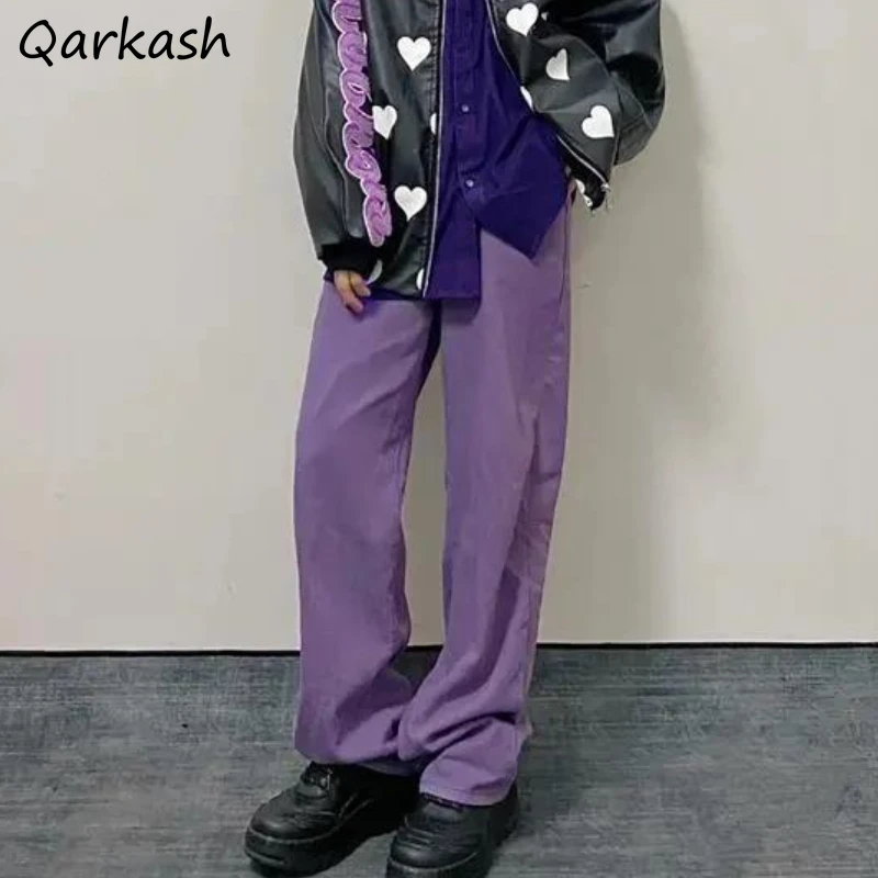 Jeans Women S-4XL All-match Simple Vintage Design Clothes Purple High Waist Streetwear Chic Fashion Students Stylish Soft Newest
Jeans Women S-4XL All-match Simple Vintage Design Clothes Purple High Waist Streetwear Chic Fashion Students Stylish Soft Newest