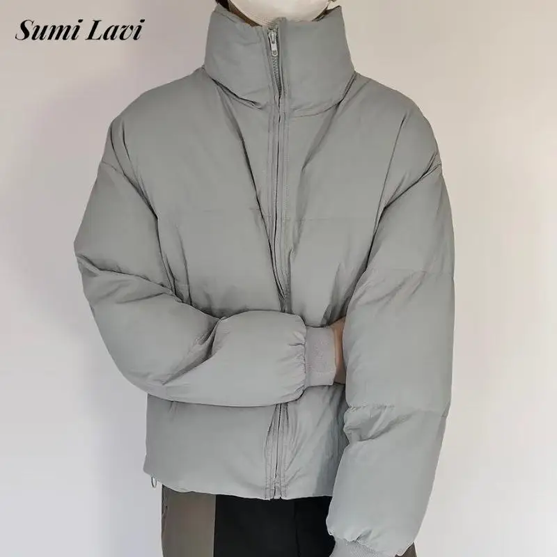 Winter Warm Mens Down Jacket Coat Cotton Padded Outerwear Autumn Fashion Long Sleeve Zip-up Stand Collar Jackets For Men Outfits
Winter Warm Mens Down Jacket Coat Cotton Padded Outerwear Autumn Fashion Long Sleeve Zip-up Stand Collar Jackets For Men Outfits