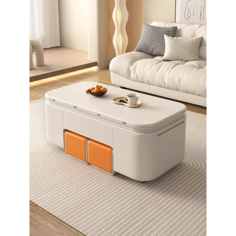 Cream style coffee table, multi-functional lifting folding dining table, home living room, modern simple desk,
Cream style coffee table, multi-functional lifting folding dining table, home living room, modern simple desk,