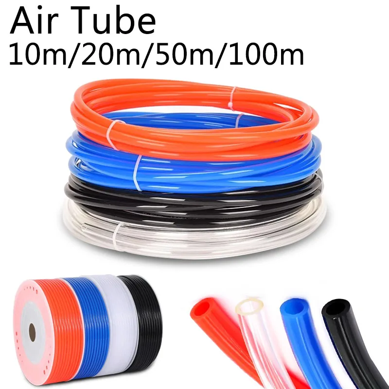 

10m/20m/50m/100m Pneumatic Air Hose Tube 4mm 6mm 8mm 10mm 12mm Air Hose Tube Pneumatic Plastic Tube Polyurethane Tubing