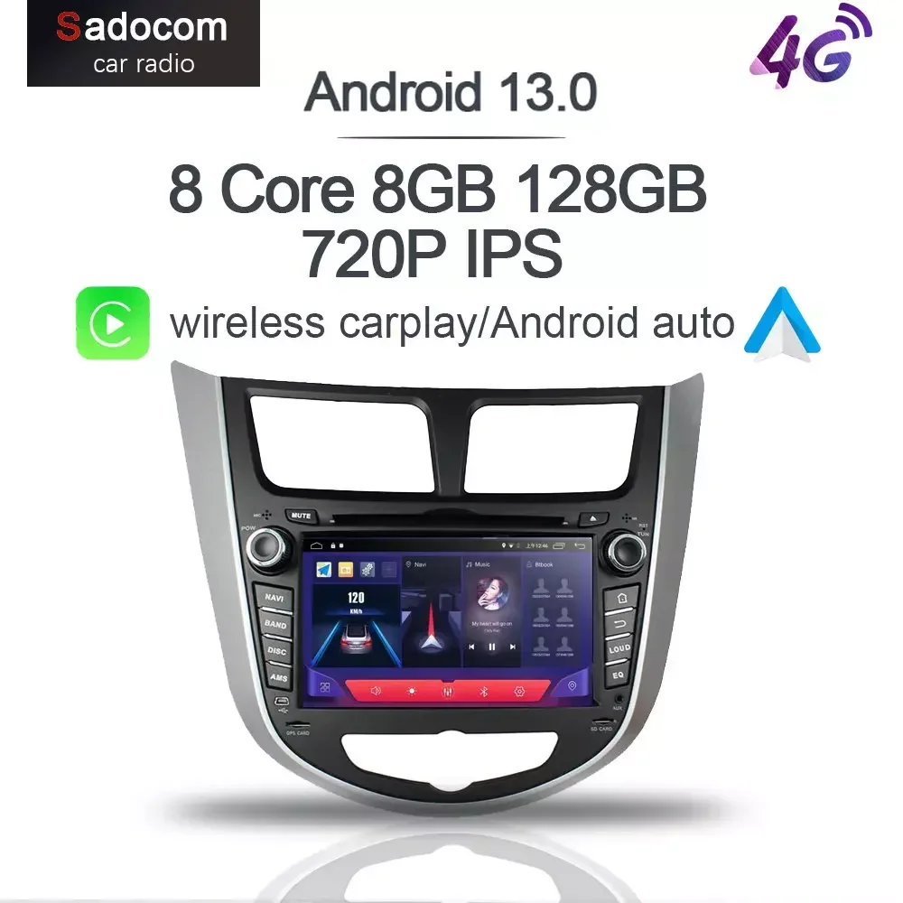 PX6 HD Android 13.0 128G 4G RAM Car DVD multimedia Player RDS autoradio GPS car radio For HYUNDAI Verna Accent Solaris 2011-2015
PX6 HD Android 13.0 128G 4G RAM Car DVD multimedia Player RDS autoradio GPS car radio For HYUNDAI Verna Accent Solaris 2011-2015