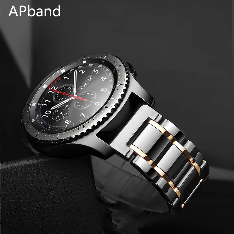 

22mm Ceramic band for Samsung Galaxy watch 46mm strap Gear S3 Frontier watchband Bracelet Huawei watch GT 2 strap 46 GT2 22 mm