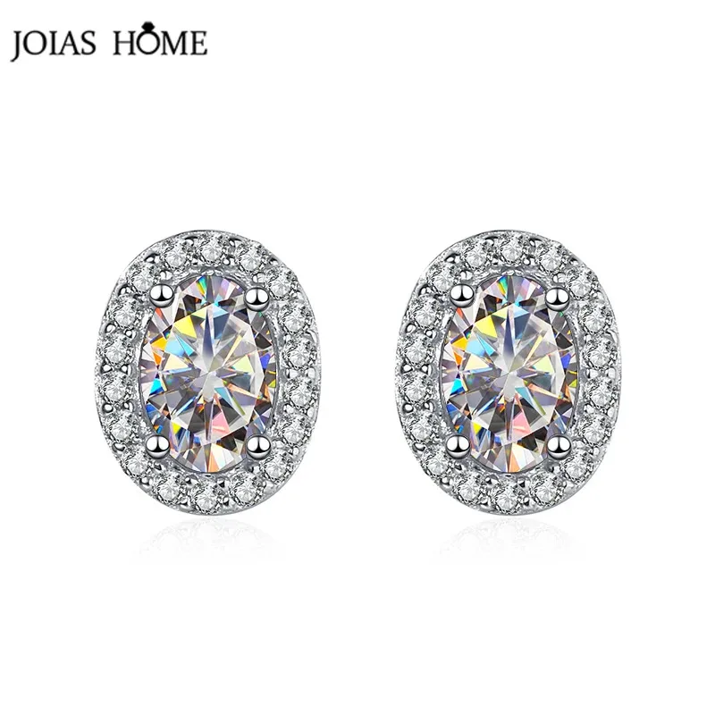JoiasHome Classic Design 1 Carat Moissanite Stud Earrings For Female S925 Silver Oval Shape Fine Jewelry For Party Anniversary
JoiasHome Classic Design 1 Carat Moissanite Stud Earrings For Female S925 Silver Oval Shape Fine Jewelry For Party Anniversary